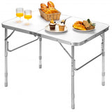Adjustable Portable Aluminum Patio Folding Camping Table for Outdoor and Indoor