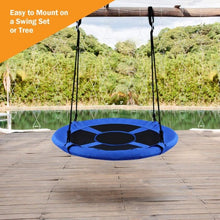40" Flying Saucer Tree Swing Indoor Outdoor Play Set-Blue