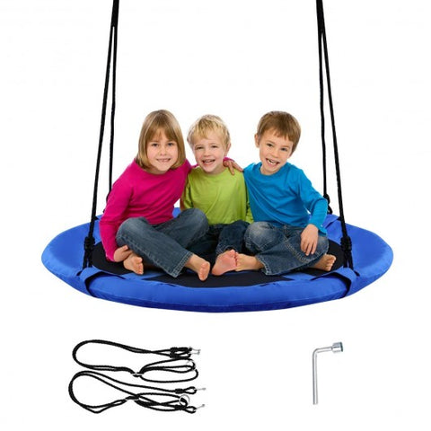 40" Flying Saucer Tree Swing Indoor Outdoor Play Set-Blue