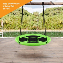 40" Flying Saucer Tree Swing Indoor Outdoor Play Set-Green