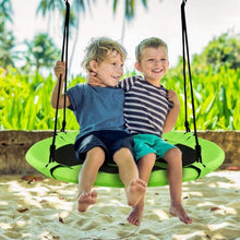40" Flying Saucer Tree Swing Indoor Outdoor Play Set-Green