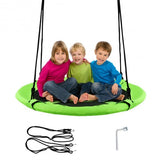40" Flying Saucer Tree Swing Indoor Outdoor Play Set-Green