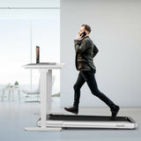 4.75HP 2 In 1 Folding Treadmill with Remote APP Control-Silver