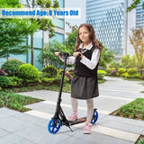 Aluminum Folding Kick Scooter with LED Wheels for Adults and Kids-Black
