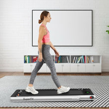 2 in 1 2.25 HP Under Desk Electric Installation-Free Folding Treadmil  with Bluetooth Speaker and LED Display-Silver