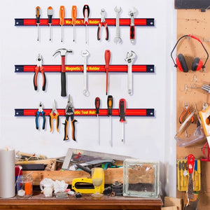 6 Pcs 18" Magnetic Tool Holder Bar Organizer Storage Rack