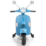 6V Kids Ride on Vespa Scooter Motorcycle with Headlight-Blue