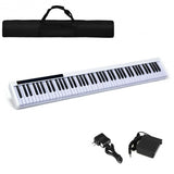 88-Key Portable Electronic Piano with Bluetooth and Voice Function-White