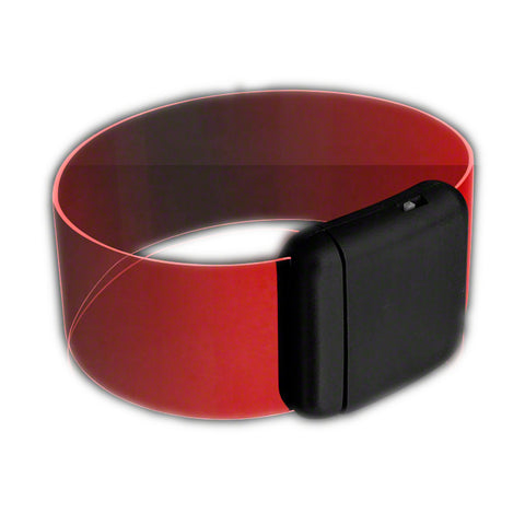 Cosmic Red LED Bracelets Magnetic Clasp