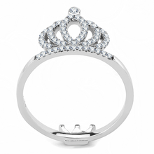 DA040 - Stainless Steel Ring High polished (no plating) Women AAA Grade CZ Clear