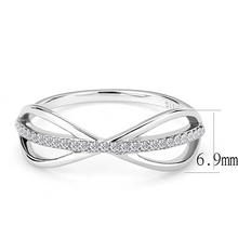 DA046 - Stainless Steel Ring High polished (no plating) Women AAA Grade CZ Clear