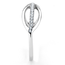 DA046 - Stainless Steel Ring High polished (no plating) Women AAA Grade CZ Clear