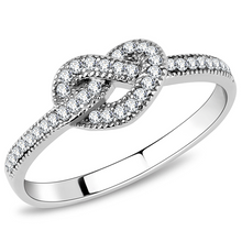 DA053 - Stainless Steel Ring High polished (no plating) Women AAA Grade CZ Clear