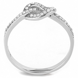 DA053 - Stainless Steel Ring High polished (no plating) Women AAA Grade CZ Clear