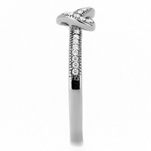 DA053 - Stainless Steel Ring High polished (no plating) Women AAA Grade CZ Clear