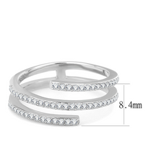 DA060 - Stainless Steel Ring High polished (no plating) Women AAA Grade CZ Clear