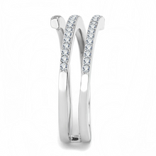 DA060 - Stainless Steel Ring High polished (no plating) Women AAA Grade CZ Clear