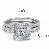 DA064 - Stainless Steel Ring High polished (no plating) Women AAA Grade CZ Clear