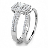 DA064 - Stainless Steel Ring High polished (no plating) Women AAA Grade CZ Clear