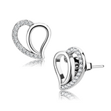 DA076 - Stainless Steel Earrings High polished (no plating) Women AAA Grade CZ Clear