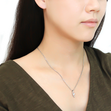 DA092 - Stainless Steel Chain Pendant High polished (no plating) Women AAA Grade CZ Clear