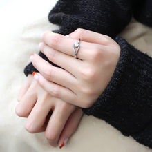 DA105 - Stainless Steel Ring High polished (no plating) Women AAA Grade CZ Clear