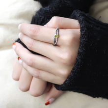 DA118 - Stainless Steel Ring High polished (no plating) Women AAA Grade CZ Topaz