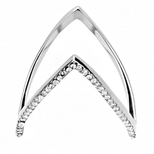 DA132 - Stainless Steel Ring High polished (no plating) Women AAA Grade CZ Clear