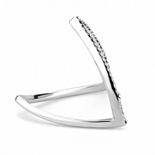 DA132 - Stainless Steel Ring High polished (no plating) Women AAA Grade CZ Clear