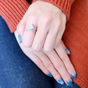 DA136 - Stainless Steel Ring High polished (no plating) Women AAA Grade CZ Clear