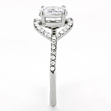 DA137 - Stainless Steel Ring High polished (no plating) Women AAA Grade CZ Clear