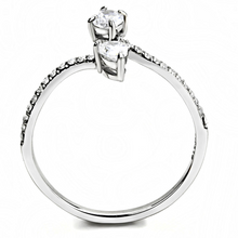 DA138 - Stainless Steel Ring High polished (no plating) Women AAA Grade CZ Clear