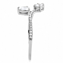 DA138 - Stainless Steel Ring High polished (no plating) Women AAA Grade CZ Clear