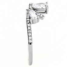 DA140 - Stainless Steel Ring High polished (no plating) Women AAA Grade CZ Clear
