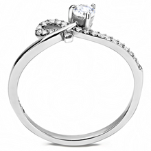 DA142 - Stainless Steel Ring High polished (no plating) Women AAA Grade CZ Clear