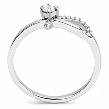 DA143 - Stainless Steel Ring High polished (no plating) Women AAA Grade CZ Clear