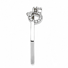 DA143 - Stainless Steel Ring High polished (no plating) Women AAA Grade CZ Clear