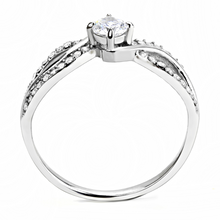 DA147 - Stainless Steel Ring High polished (no plating) Women AAA Grade CZ Clear