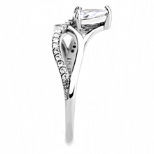 DA149 - Stainless Steel Ring High polished (no plating) Women AAA Grade CZ Clear