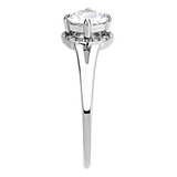 DA150 - Stainless Steel Ring High polished (no plating) Women AAA Grade CZ Clear