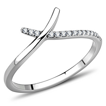 DA154 - Stainless Steel Ring High polished (no plating) Women AAA Grade CZ Clear