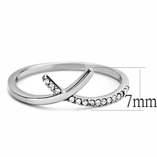 DA154 - Stainless Steel Ring High polished (no plating) Women AAA Grade CZ Clear