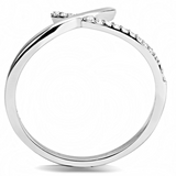 DA154 - Stainless Steel Ring High polished (no plating) Women AAA Grade CZ Clear