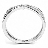 DA155 - Stainless Steel Ring High polished (no plating) Women AAA Grade CZ Clear