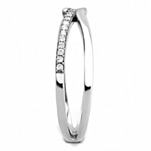 DA155 - Stainless Steel Ring High polished (no plating) Women AAA Grade CZ Clear