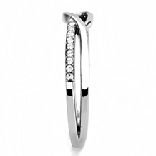DA157 - Stainless Steel Ring High polished (no plating) Women AAA Grade CZ Clear