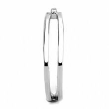 DA160 - Stainless Steel Ring High polished (no plating) Women AAA Grade CZ Clear