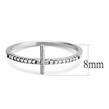DA161 - Stainless Steel Ring High polished (no plating) Women AAA Grade CZ Clear