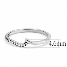 DA162 - Stainless Steel Ring High polished (no plating) Women AAA Grade CZ Clear