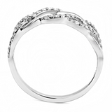 DA163 - Stainless Steel Ring High polished (no plating) Women AAA Grade CZ Clear